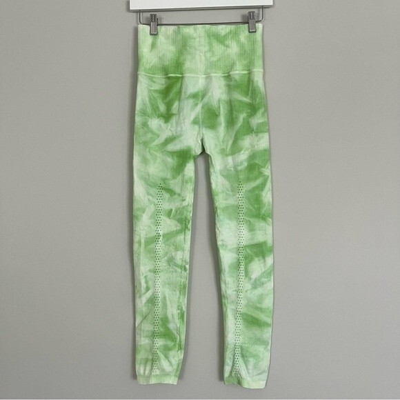 Free People Movement Good Karma Green Tie Dye Seamless 7/8 Leggings, Size M/L - Picture 7 of 9
